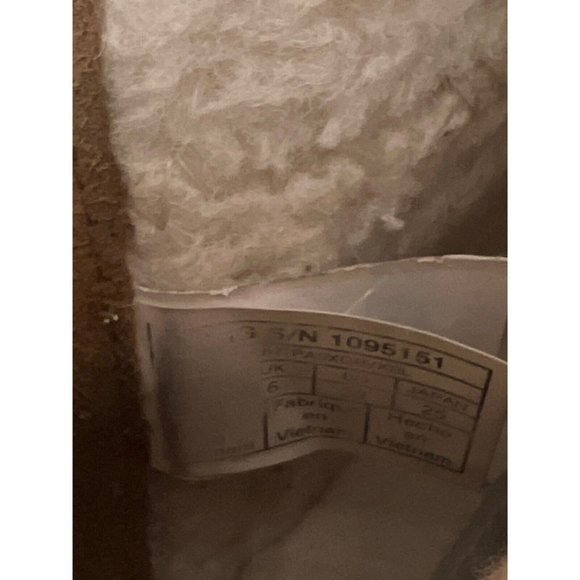 UGG Benson II Brown Leather Side Zip Wool Lined Ankle Boots Women’s Size 8 - Picture 11 of 14